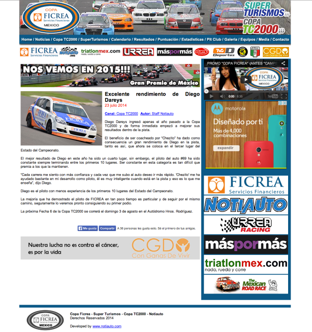 Nota 13 de Julio TC2000 Dareys & chezito